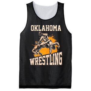 Oklahoma Wrestling Dad Mom Gift For Wrestler Son Mesh Reversible Basketball Jersey Tank