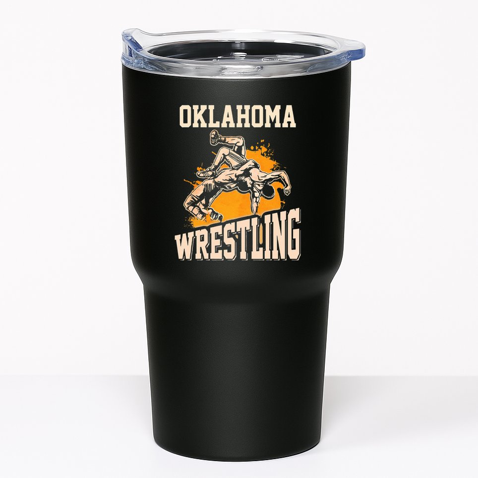 Oklahoma Wrestling Dad Mom Gift For Wrestler Son Tumbler