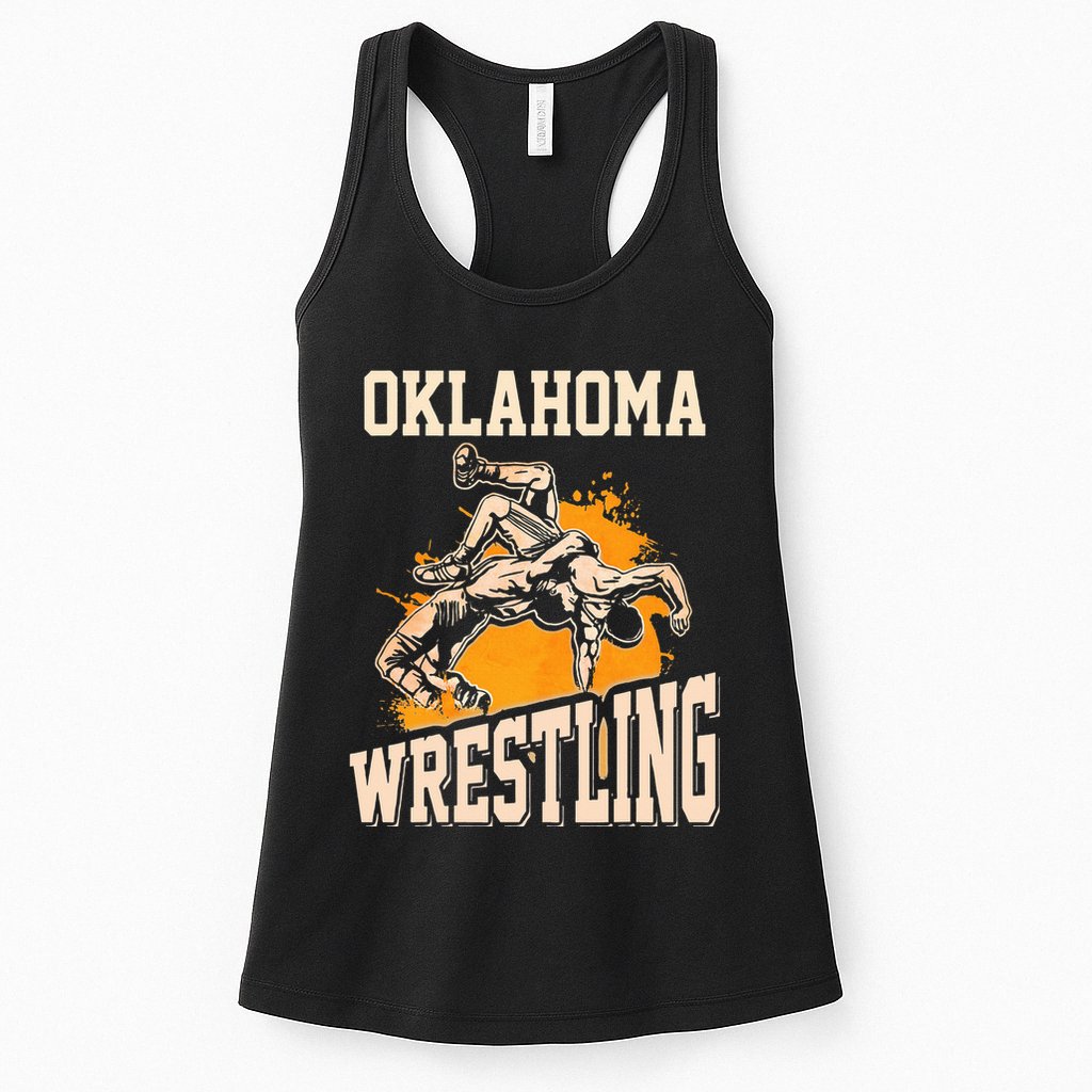 Oklahoma Wrestling Dad Mom Gift For Wrestler Son Womens Tank Top