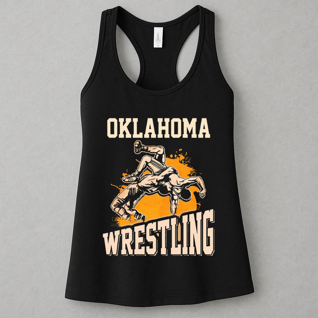 Oklahoma Wrestling Dad Mom Gift For Wrestler Son Womens Tank Top