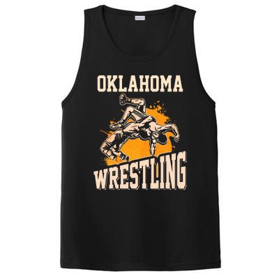 Oklahoma Wrestling Dad Mom Gift For Wrestler Son PosiCharge Competitor Tank