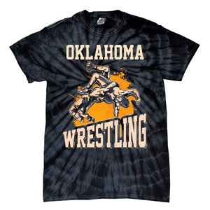 Oklahoma Wrestling Dad Mom Gift For Wrestler Son Tie-Dye T-Shirt