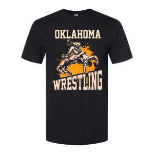 Oklahoma Wrestling Dad Mom Gift For Wrestler Son Softstyle CVC T-Shirt