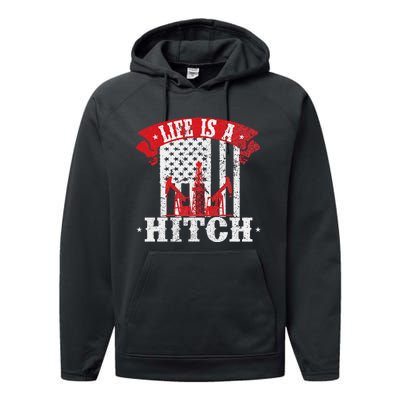 Oilfield Worker Driller Fracker Oilman Oil Rig Performance Fleece Hoodie