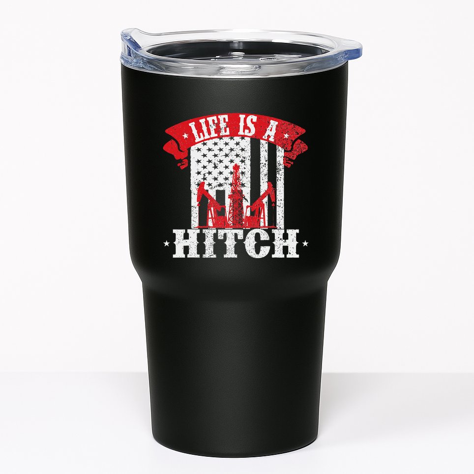 Oilfield Worker Driller Fracker Oilman Oil Rig Tumbler