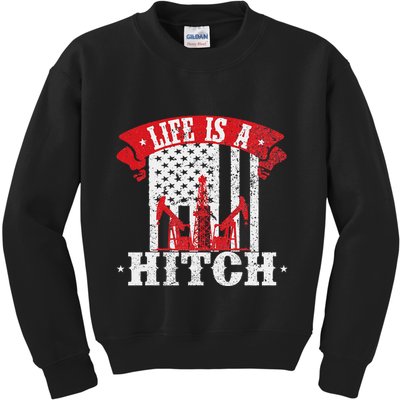 Oilfield Worker Driller Fracker Oilman Oil Rig Kids Sweatshirt