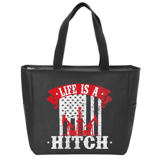 Oilfield Worker Driller Fracker Oilman Oil Rig Zip Tote Bag