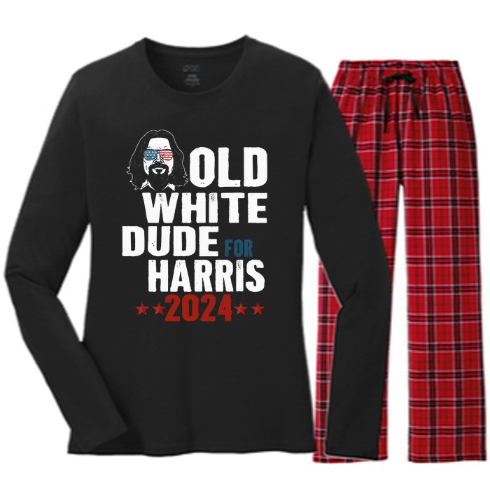 Old White Dudes For Kamala Harris Sunglasses Usa Man Women's Long Sleeve Flannel Pajama Set 