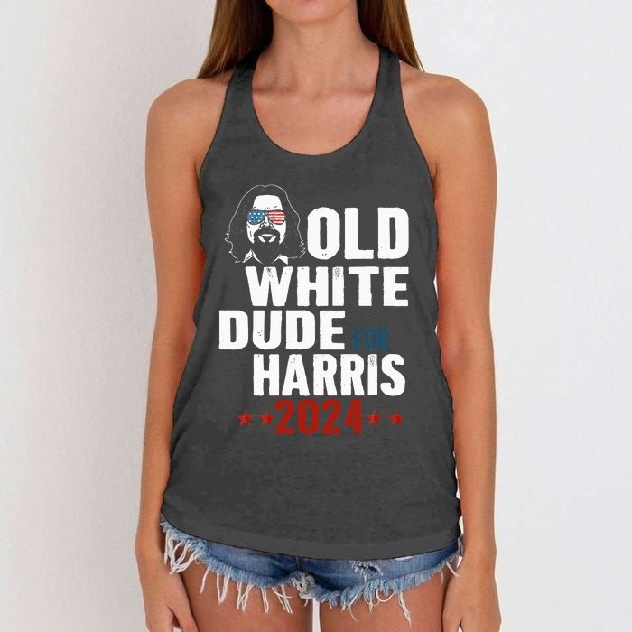 Old White Dudes For Kamala Harris Sunglasses Usa Man Women's Knotted Racerback Tank