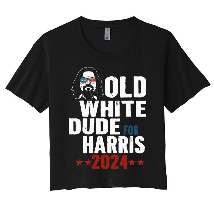 Old White Dudes For Kamala Harris Sunglasses Usa Man Women's Crop Top Tee