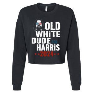 Old White Dudes For Kamala Harris Sunglasses Usa Man Cropped Pullover Crew