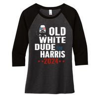 Old White Dudes For Kamala Harris Sunglasses Usa Man Women's Tri-Blend 3/4-Sleeve Raglan Shirt