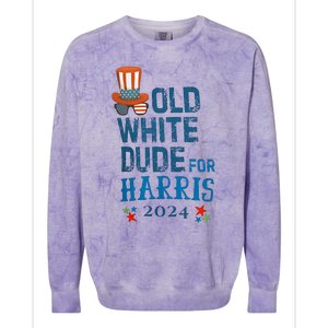 Old White Dude For Kamala Harris President 2024 Colorblast Crewneck Sweatshirt