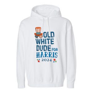 Old White Dude For Kamala Harris President 2024 Garment-Dyed Fleece Hoodie