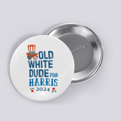 Old White Dude For Kamala Harris President 2024 Button