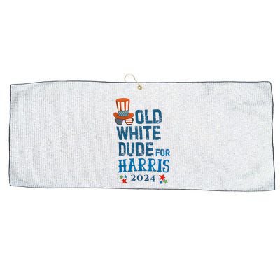 Old White Dude For Kamala Harris President 2024 Large Microfiber Waffle Golf Towel