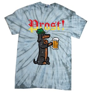 Oktoberfest Wiener Dog Prost German Costume Tie-Dye T-Shirt