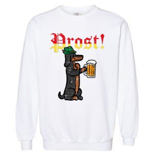 Oktoberfest Wiener Dog Prost German Costume Garment-Dyed Sweatshirt