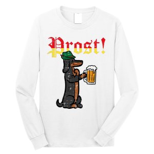 Oktoberfest Wiener Dog Prost German Costume Long Sleeve Shirt