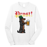 Oktoberfest Wiener Dog Prost German Costume Long Sleeve Shirt