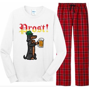 Oktoberfest Wiener Dog Prost German Costume Long Sleeve Pajama Set