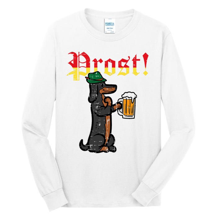 Oktoberfest Wiener Dog Prost German Costume Tall Long Sleeve T-Shirt