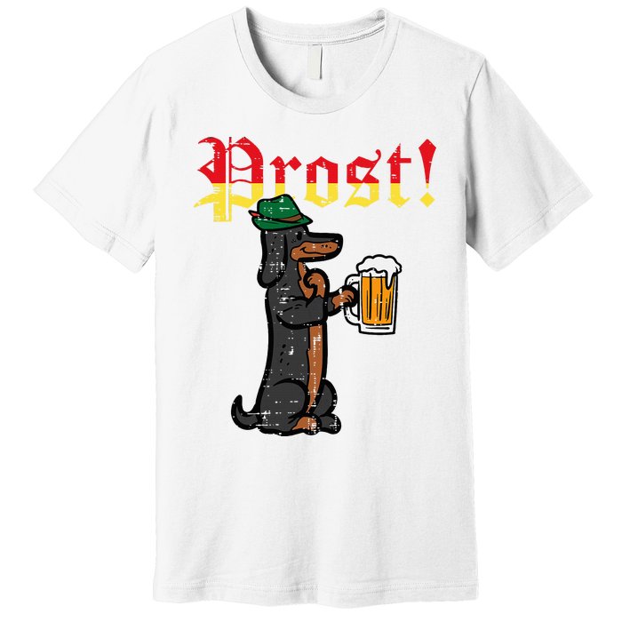 Oktoberfest Wiener Dog Prost German Costume Premium T-Shirt