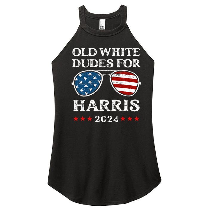 Old White Dudes For Harris Sunglasses Dad Papa For Kamala Women's Perfect Tri Rocker Tank