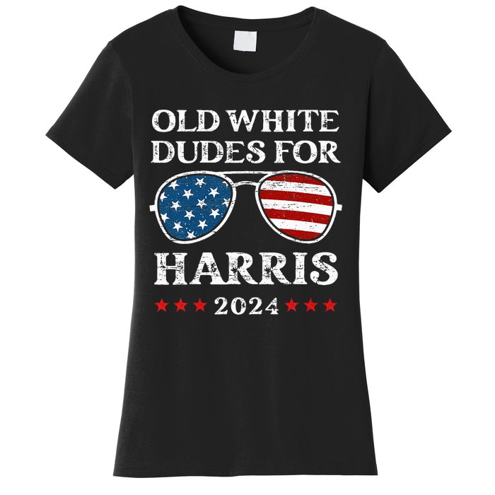 Old White Dudes For Harris Sunglasses Dad Papa For Kamala Women's T-Shirt