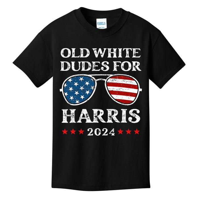 Old White Dudes For Harris Sunglasses Dad Papa For Kamala Kids T-Shirt