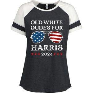 Old White Dudes For Harris Sunglasses Dad Papa For Kamala Enza Ladies Jersey Colorblock Tee