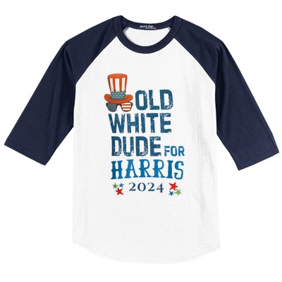 Old White Dude For Kamalaharris President 2024 Baseball Sleeve Shirt