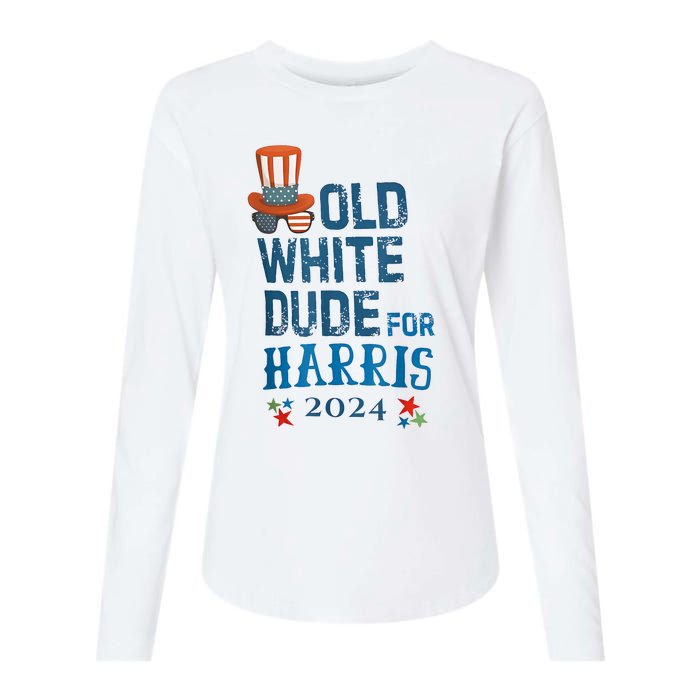 Old White Dude For Kamalaharris President 2024 Womens Cotton Relaxed Long Sleeve T-Shirt