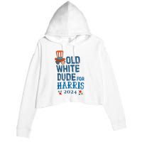 Old White Dude For Kamalaharris President 2024 Crop Fleece Hoodie