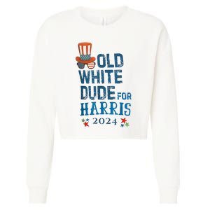 Old White Dude For Kamalaharris President 2024 Cropped Pullover Crew