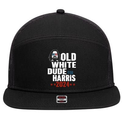 Old White Dudes For Kamala Harris Sunglasses Usa Man 7 Panel Mesh Trucker Snapback Hat