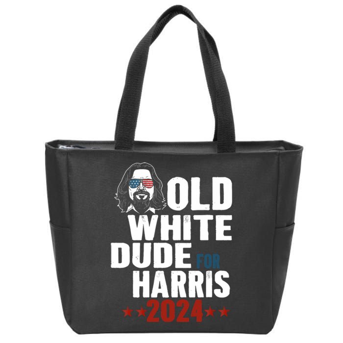 Old White Dudes For Kamala Harris Sunglasses Usa Man Zip Tote Bag