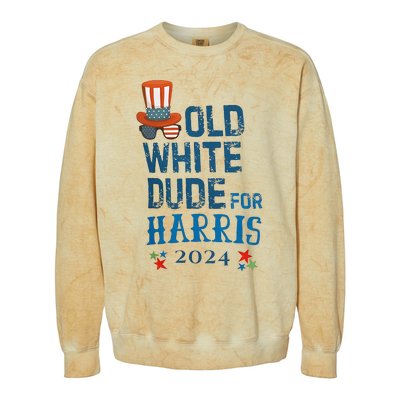 Old White Dude For Kamala Harris President 2024 Colorblast Crewneck Sweatshirt