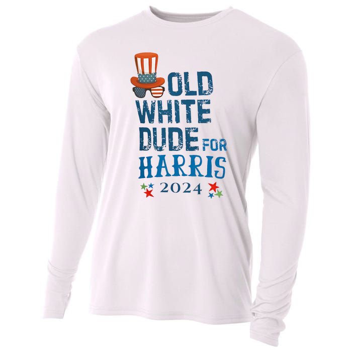 Old White Dude For Kamala Harris President 2024 Cooling Performance Long Sleeve Crew