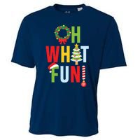 Oh What Fun Christmas With Wreath And Tree Cooling Performance Crew T-Shirt