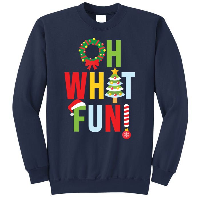 Oh What Fun Christmas With Wreath And Tree Sweatshirt