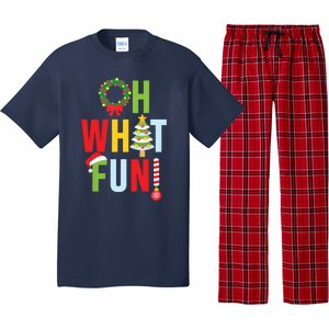 Oh What Fun Christmas With Wreath And Tree Pajama Set