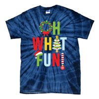 Oh What Fun Christmas With Wreath And Tree Tie-Dye T-Shirt