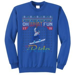 Oh What Fun It Is To Ride Snowboard Ugly Christmas Sweater Funny Gift Sweatshirt