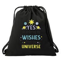 Ordering Wishes From The Universe Drawstring Bag