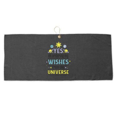 Ordering Wishes From The Universe Large Microfiber Waffle Golf Towel