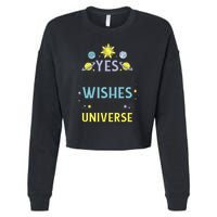 Ordering Wishes From The Universe Cropped Pullover Crew