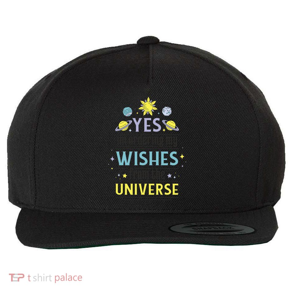 Ordering Wishes From The Universe Wool Snapback Cap