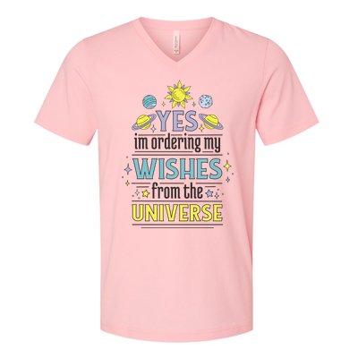 Ordering Wishes From The Universe V-Neck T-Shirt