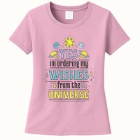 Ordering Wishes From The Universe Womens T-Shirt